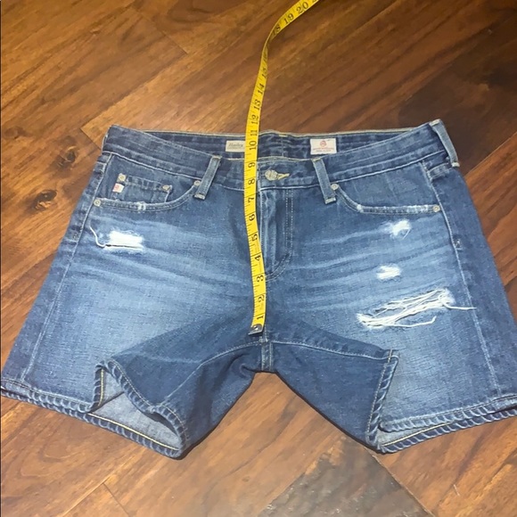Ag Adriano Goldschmied Pants - AG Hailey Ex Boyfriend roll up denim shorts